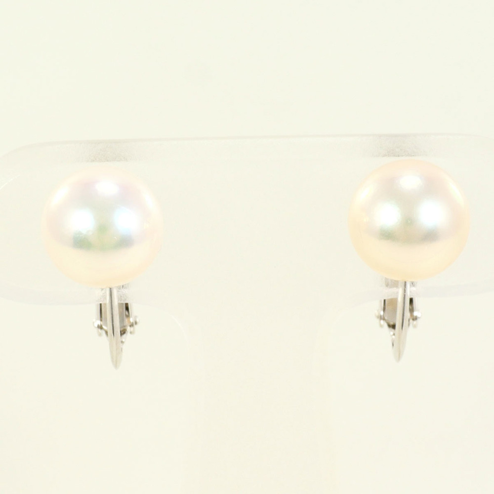 VINTAGE 14k Silver Pearl Earrings